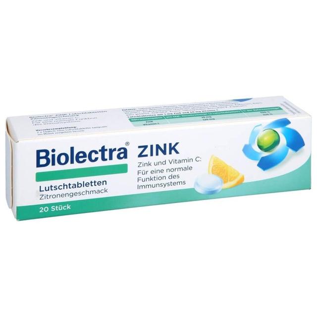 BIOLECTRA Zink Lutschtabletten product image