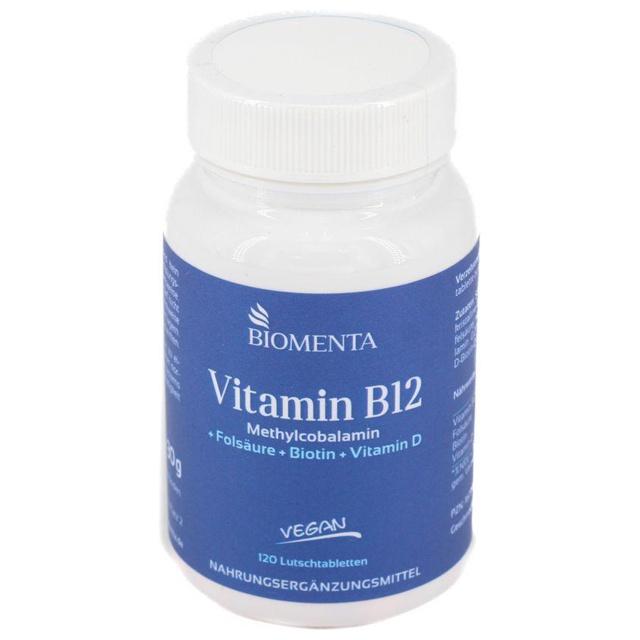 BIOMENTA Vitamin B12 500μg+D3+Biotin+Folsäure Lut. product image