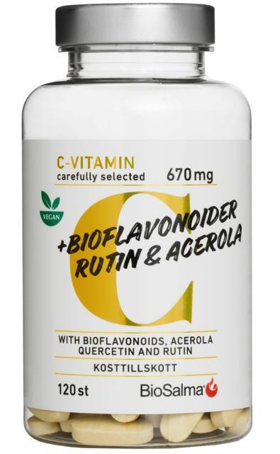Biosalma C-vitamin + bioflavonoider, 120 st product image