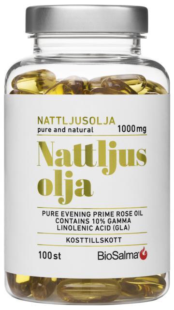 BioSalma Nattljusolja 10% GLA 1000 mg 100 kapslar product image