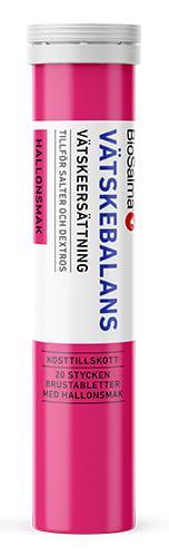 BioSalma Vätskebalans Hallon 20 brustabletter product image