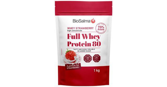 BioSalma Full Whey Protein 80 Strawberry 1000g product image
