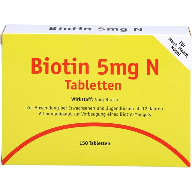 BIOTIN 5 mg N Tabletten product image