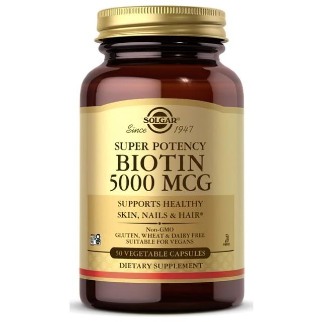 Biotin 5000 mcg 100 pflanzliche Kapseln Solgar product image