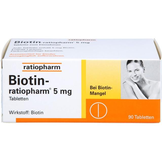 BIOTIN-RATIOPHARM 5 mg Tabletten product image
