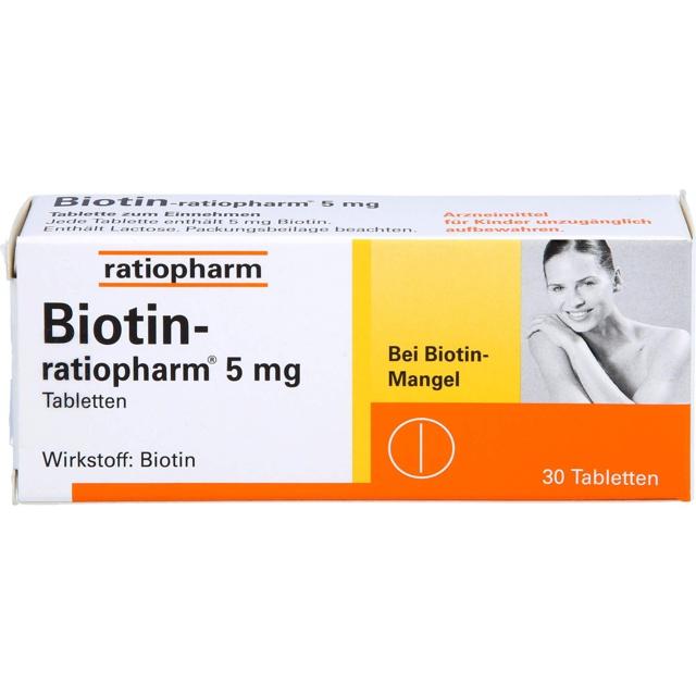 BIOTIN-RATIOPHARM 5 mg Tabletten product image