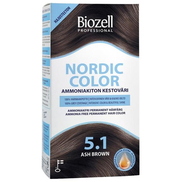 Biozell Nordic Color Permanent Hair Color Ash Brow 5.1 2 x 60 ml product image