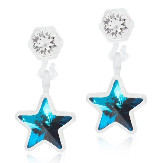 Blomdahl Örhängen Pendant Star Crystal/Aquamarine product image