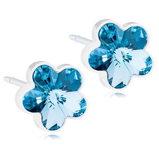Blomdahl MP Flower 6 mm Aquamarine 1 par product image