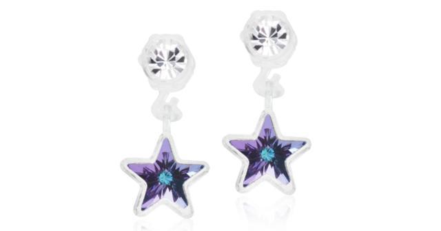 Blomdahl MP Pendant Star Crystal/lilac shimmer, 1 par product image