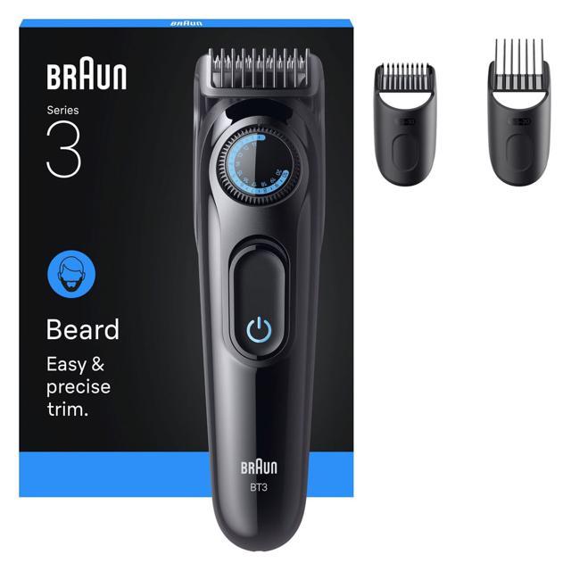 Braun Skäggtrimmer Serie 3, +3 Stylingverktyg, BT3520, Svart product image