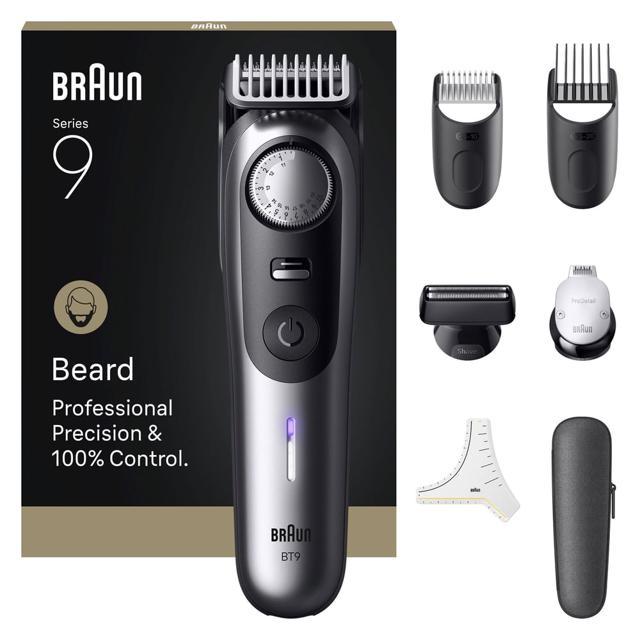 Braun Skäggtrimmer Series 9 +7 Barberarverktyg BT9520 Krom product image