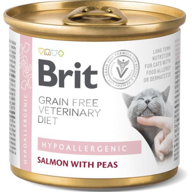 Brit Veterinary Diet Cat Hypoallergenic Grain Free Can 200 g product image