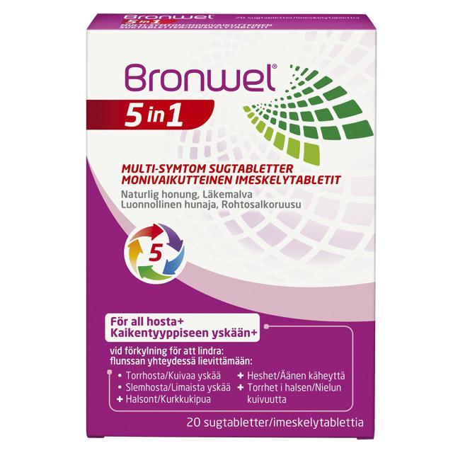 Bronwel 5 in1 Multi-Symtom Sugtabletter, 20 st product image