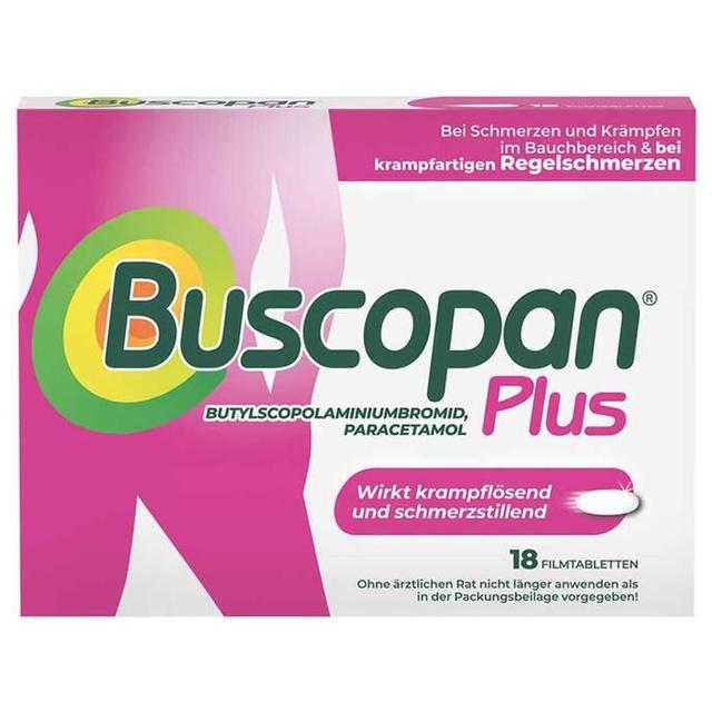 BUSCOPAN plus 10 mg/500 mg Filmtabletten product image