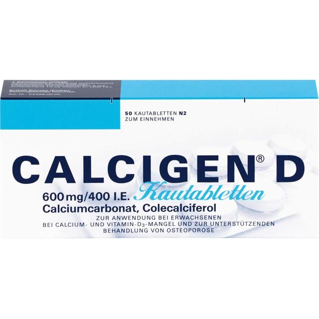 CALCIGEN D 600 mg/400 I.E. Kautabletten product image