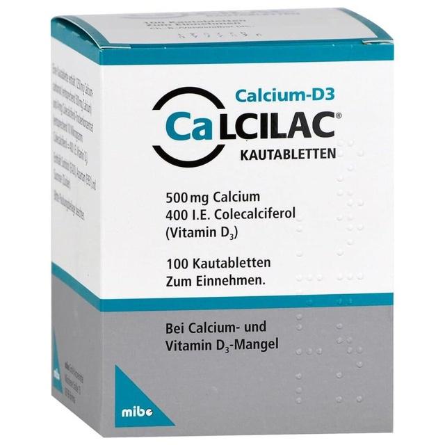CALCILAC Kautabletten 500 mg/400 I.E. product image