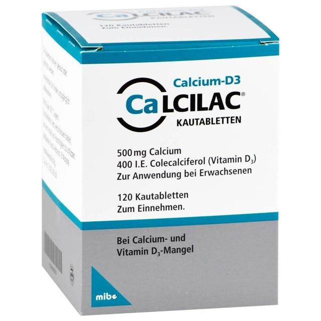 CALCILAC Kautabletten 500 mg/400 I.E. product image