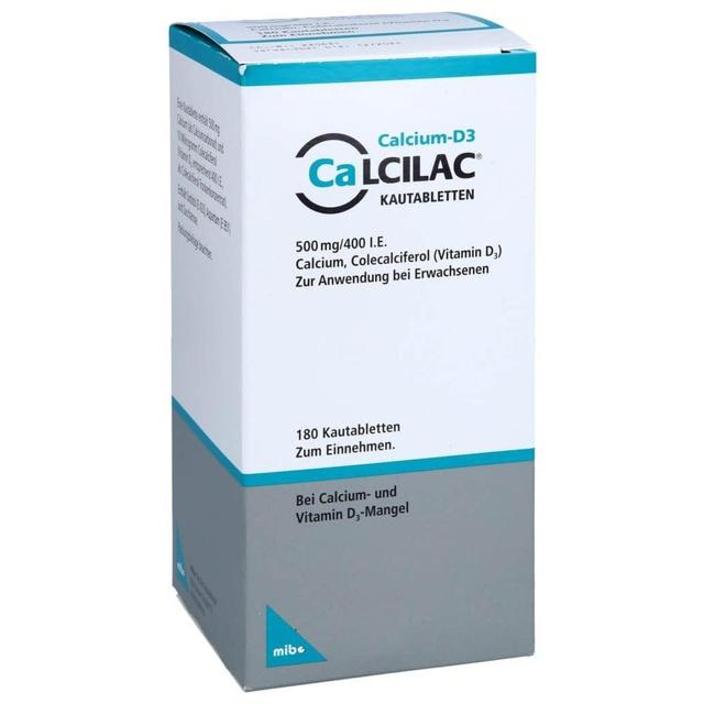 CALCILAC Kautabletten 500 mg/400 I.E. product image