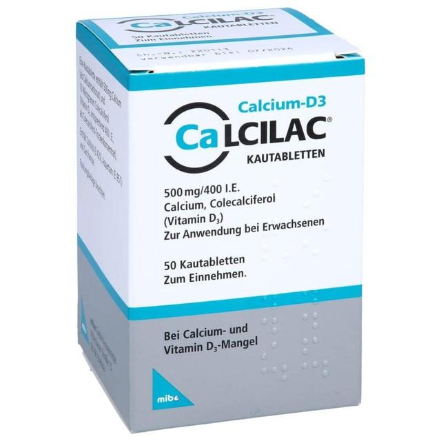 CALCILAC Kautabletten 500 mg/400 I.E. product image