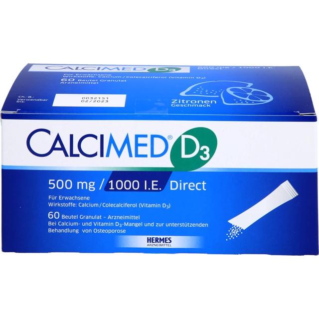 CALCIMED D3 500 mg/1000 I.E. Direct Granulat product image