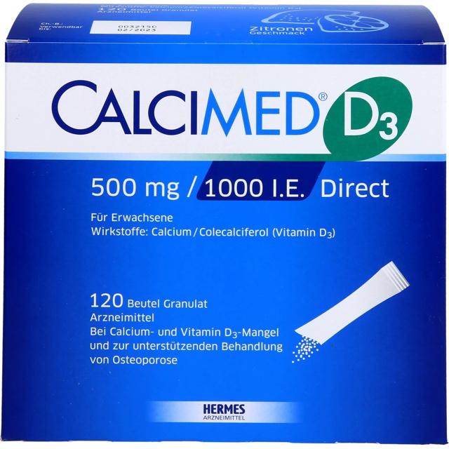 CALCIMED D3 500 mg/1000 I.E. Direct Granulat product image