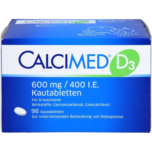 CALCIMED D3 600 mg/400 I.E. Kautabletten product image