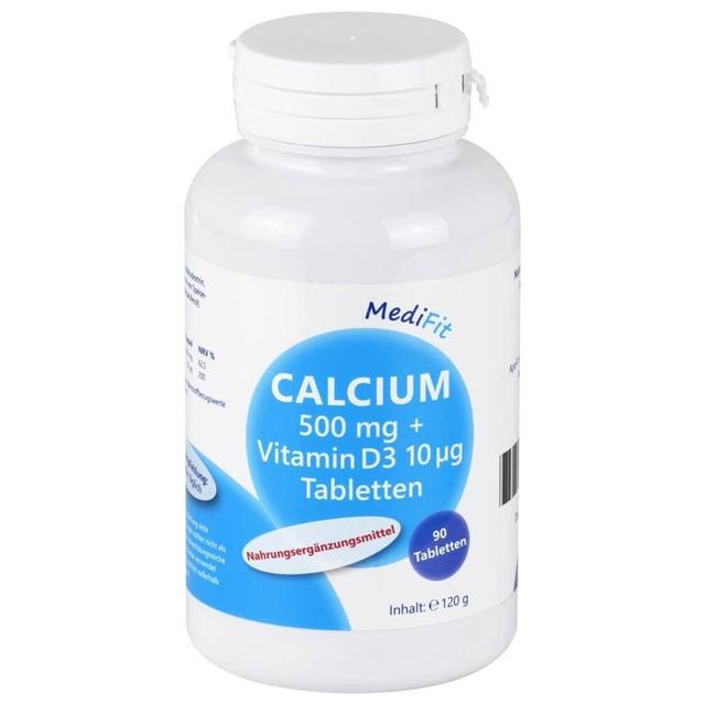 CALCIUM 500 mg+Vitamin D3 10 μg Tabletten MediFit product image