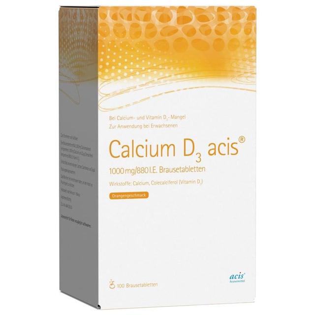 CALCIUM D3 acis 1000 mg/880 I.E. Brausetabletten product image
