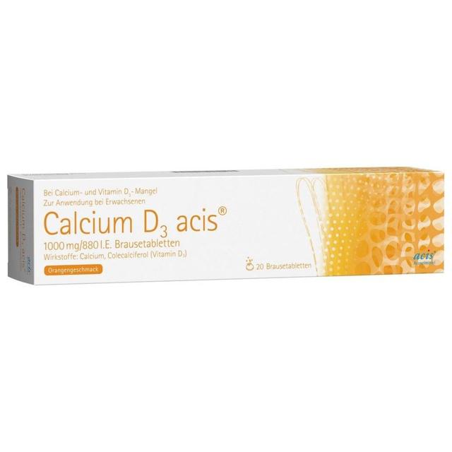 CALCIUM D3 acis 1000 mg/880 I.E. Brausetabletten product image