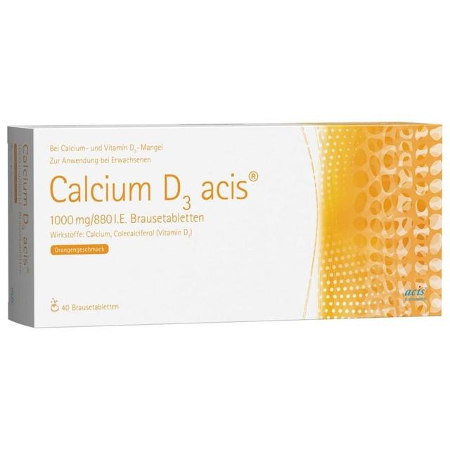 CALCIUM D3 acis 1000 mg/880 I.E. Brausetabletten product image