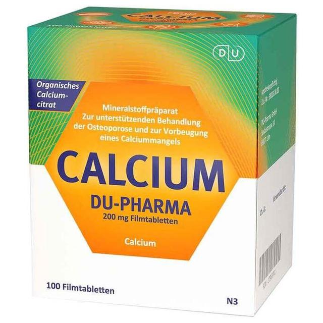 Calcium Du-Pharma 200 mg Filmtabletten, 100 St Filmtabletten product image