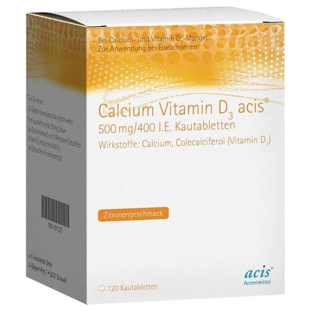 CALCIUM VITAMIN D3 acis 500 mg/400 I.E. Kautabl. product image