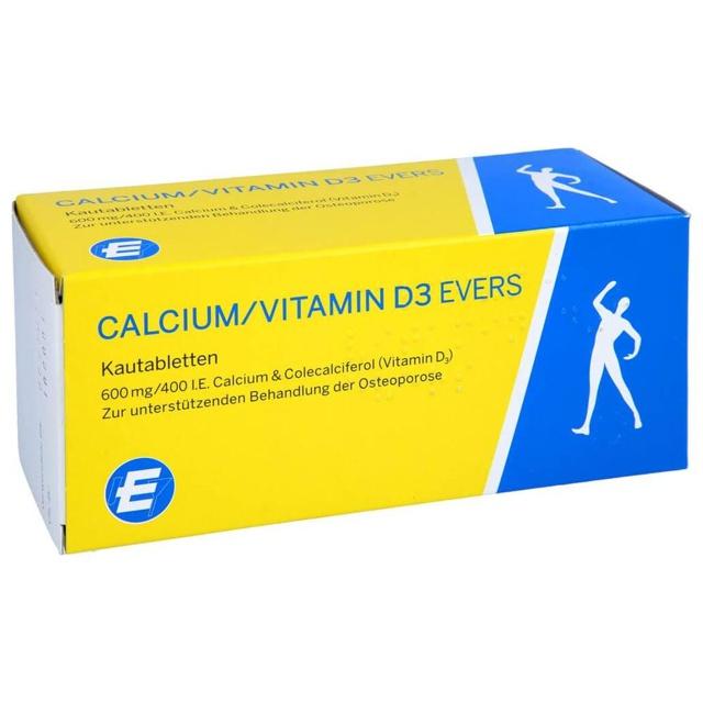 CALCIUM/VITAMIN D3 EVERS 100 St Kautabletten product image