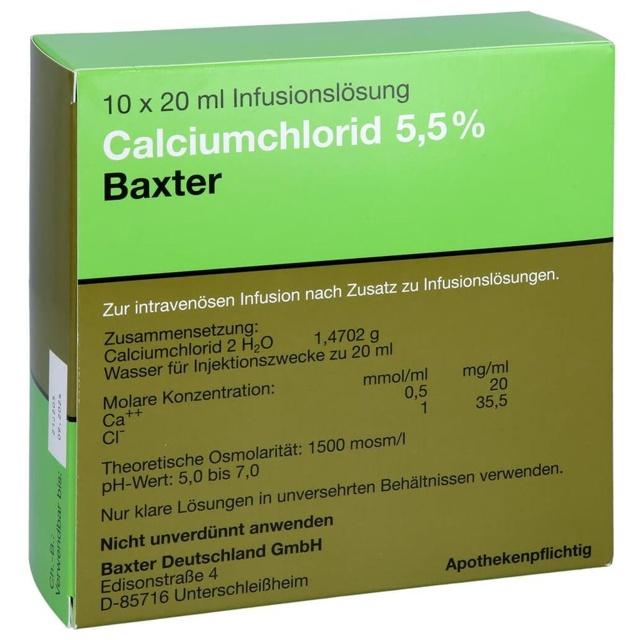 CALCIUMCHLORID Lösung 5,5% Ampullen product image