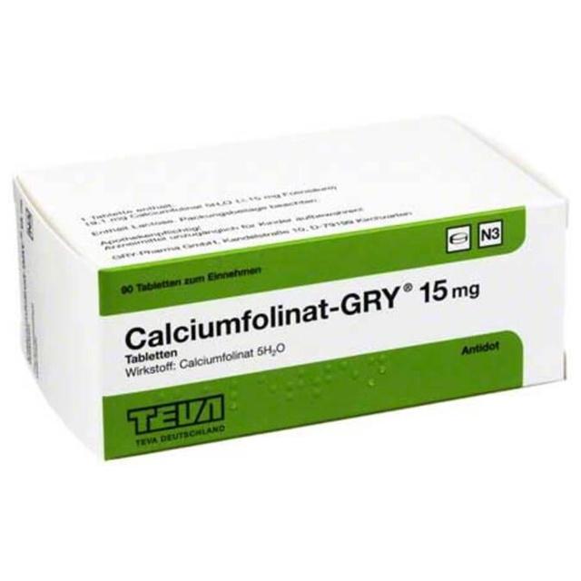 Calciumfolinat Gry 15 Tabletten, 90 St Tabletten product image