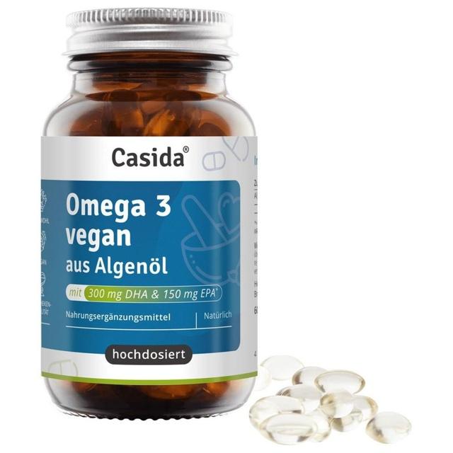 OMEGA-3 VEGAN Algenöl hochdosiert EPA DHA Kapseln product image