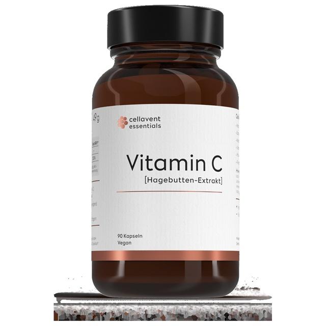 Cellavent essentials Vitamin C Hagebutten-Extrakt Kapseln, 90 St Kapseln product image
