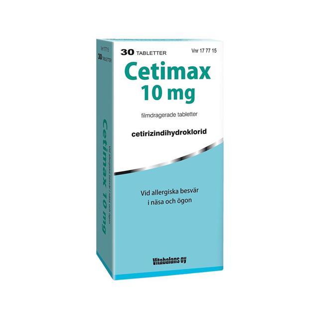 Cetimax Filmdragerad tablett 10mg Blister, 30tabletter product image