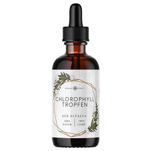 Chlorophyll-Tropfen aus Alfalfa Nordic Pure, 100 ml Tropfen zum Einnehmen product image