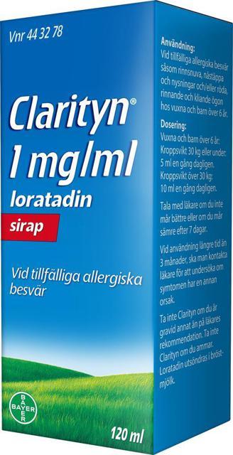 Clarityn sirap 1 mg/ml 120 ml product image