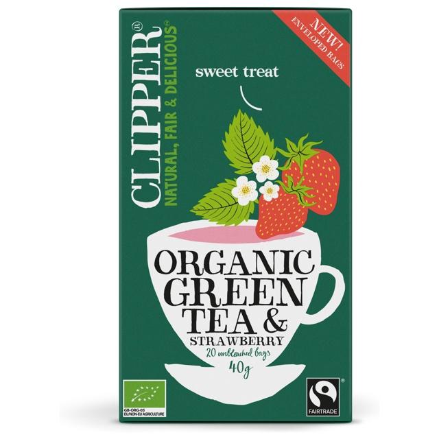 Clipper Organic Green Tea Strawberry 20 st product image