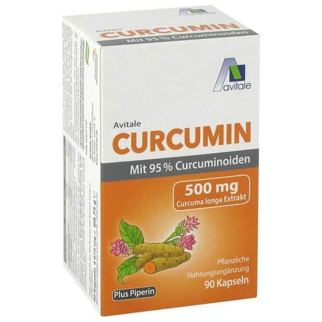 Curcumin 500 mg 95% Curcuminoide + Piperin Kapseln, 90 St Kapseln product image