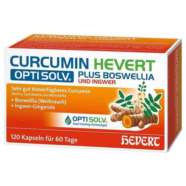 CURCUMIN HEVERT OPTISOLV PLUS BOSWELLIA UND INGWER 120 St Kapseln product image