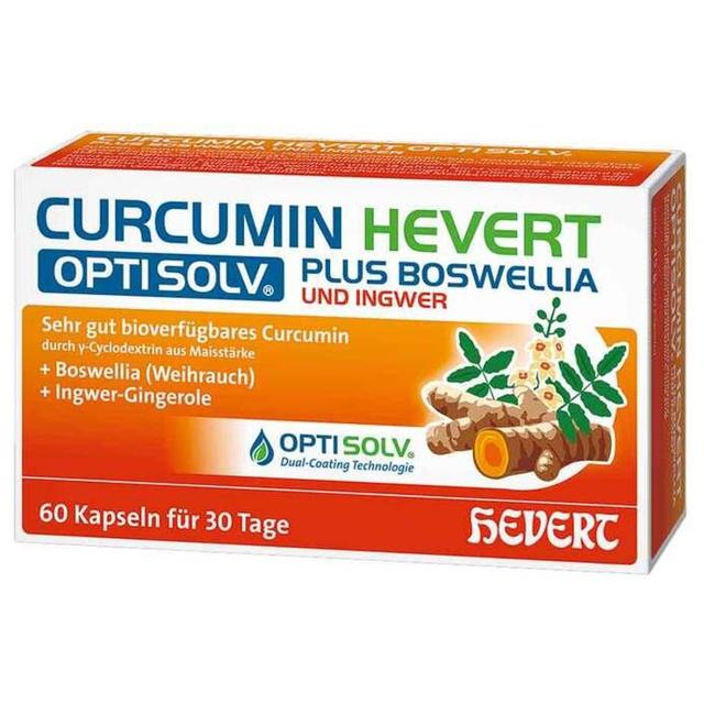 CURCUMIN HEVERT OPTISOLV PLUS BOSWELLIA UND INGWER 60 St Kapseln product image