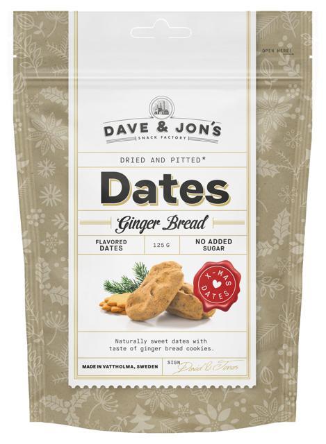 Dave & Jon's Dadlar Pepparkaka 125 g product image