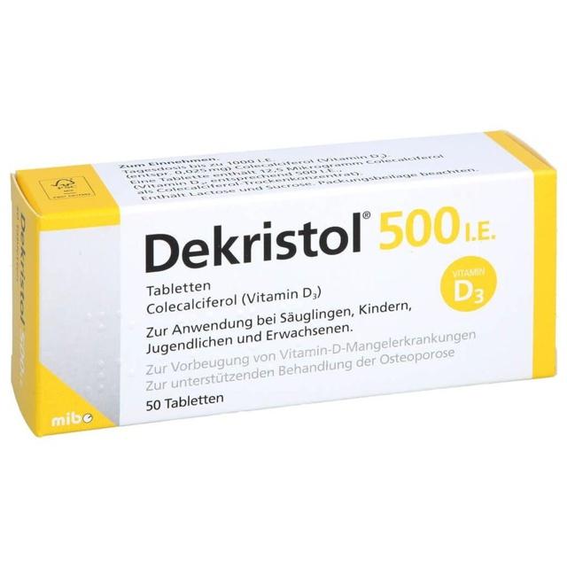DEKRISTOL 500 I.E. Tabletten product image