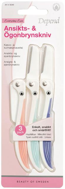 Depend Ansikts- & Ögonbrynskniv 3-pack product image