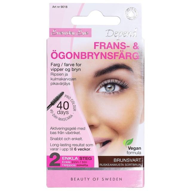 Depend Frans- & Ögonbrynsfärg Brunsvart product image