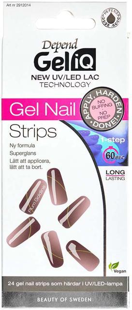 Depend Gel iQ Gel Nail Strips Plum Goldline product image